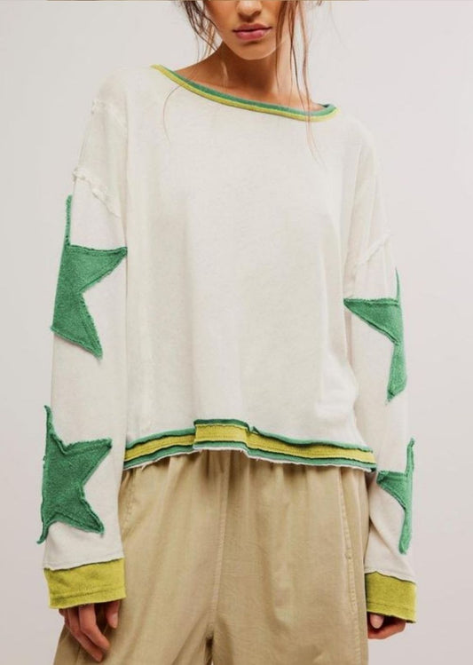 Amira Star Patch Crewneck